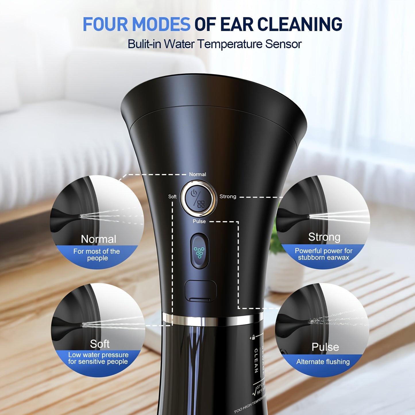 Upgraded Ear Wax Removal Tool with Adjustable Modes and USB Charging
