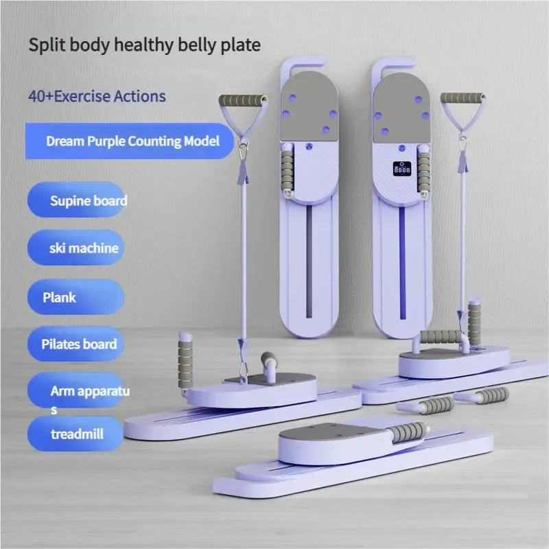 Split Pilates Balance Board 40+ Exercise Movements Multifunctional Fitness Tool