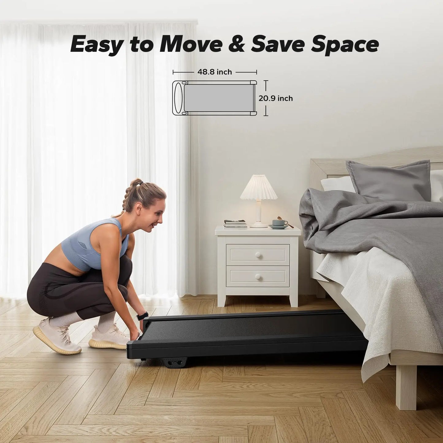 MERACH Under Desk Walking Pad Treadmill With Magnetic Remote Control