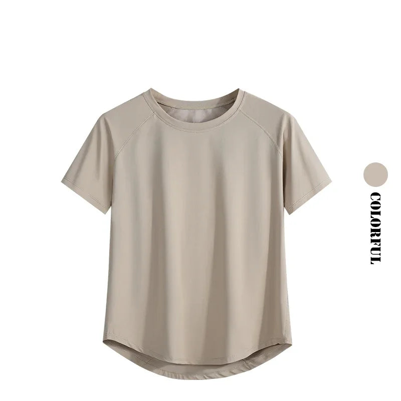 DRURCN Women's Yoga Top Breathable Quick Dry Short Sleeve Shirt