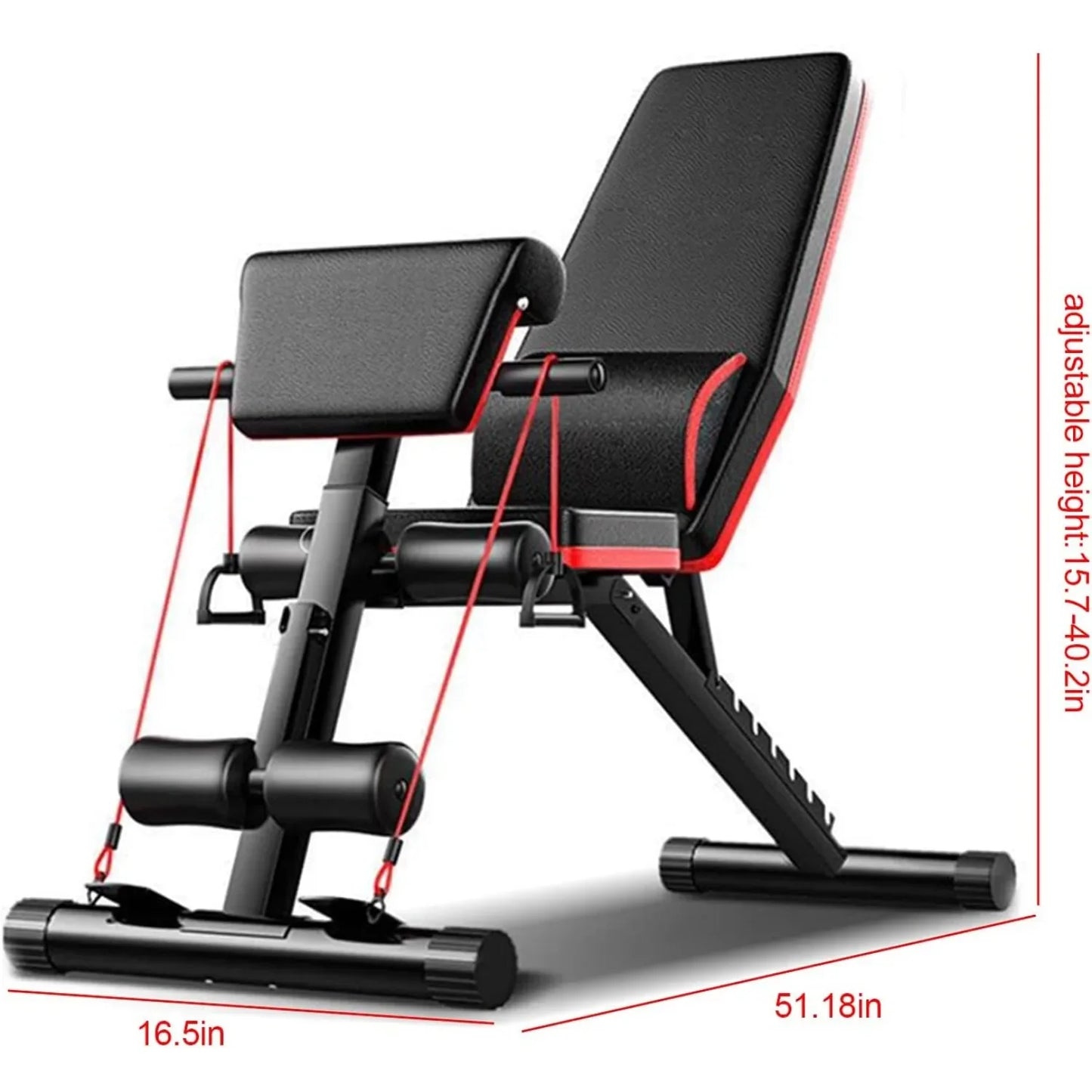 Adjustable Weight Bench For Home Gym With Cushioned Support Bar
