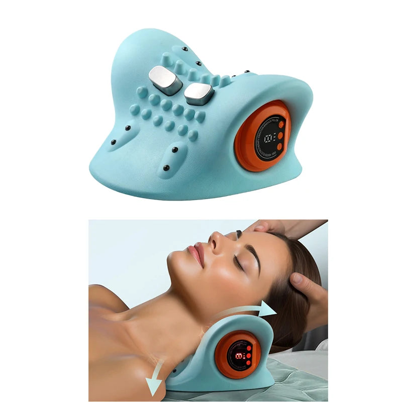 Neck Massager Pillow With Electric Shoulder Massage And Finger Pressure
