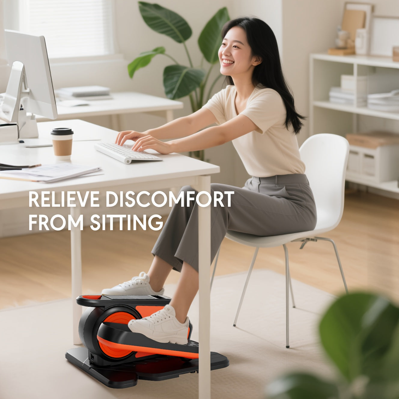 Under Desk Elliptical Machine With Remote 12 Speed Quiet