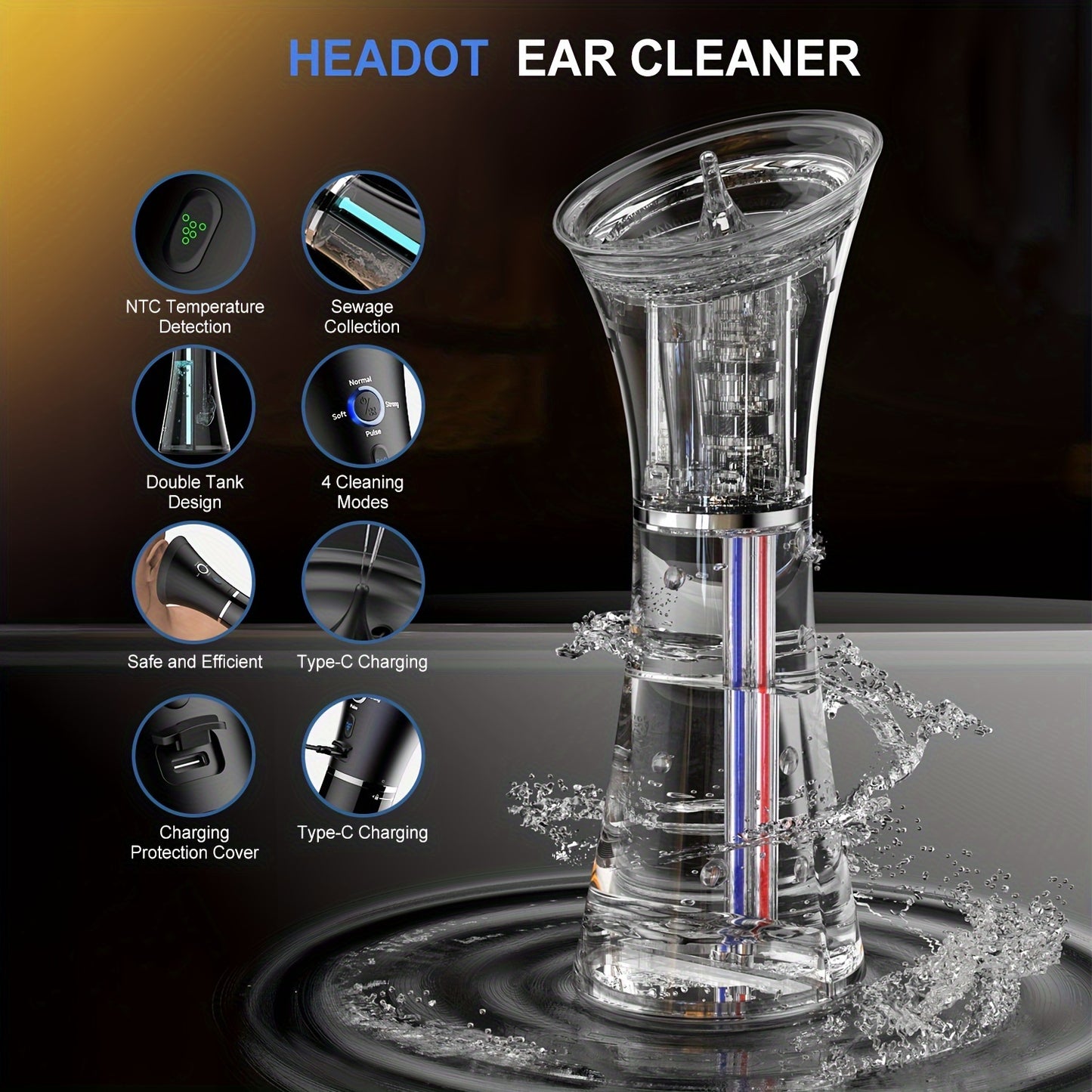 Upgraded Ear Wax Removal Tool with Adjustable Modes and USB Charging