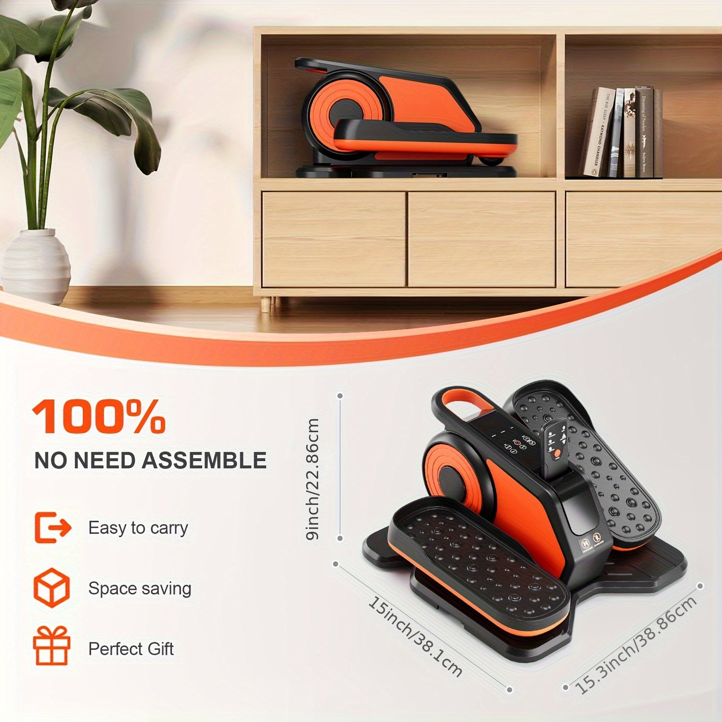 Under Desk Elliptical Machine With Remote 12 Speed Quiet