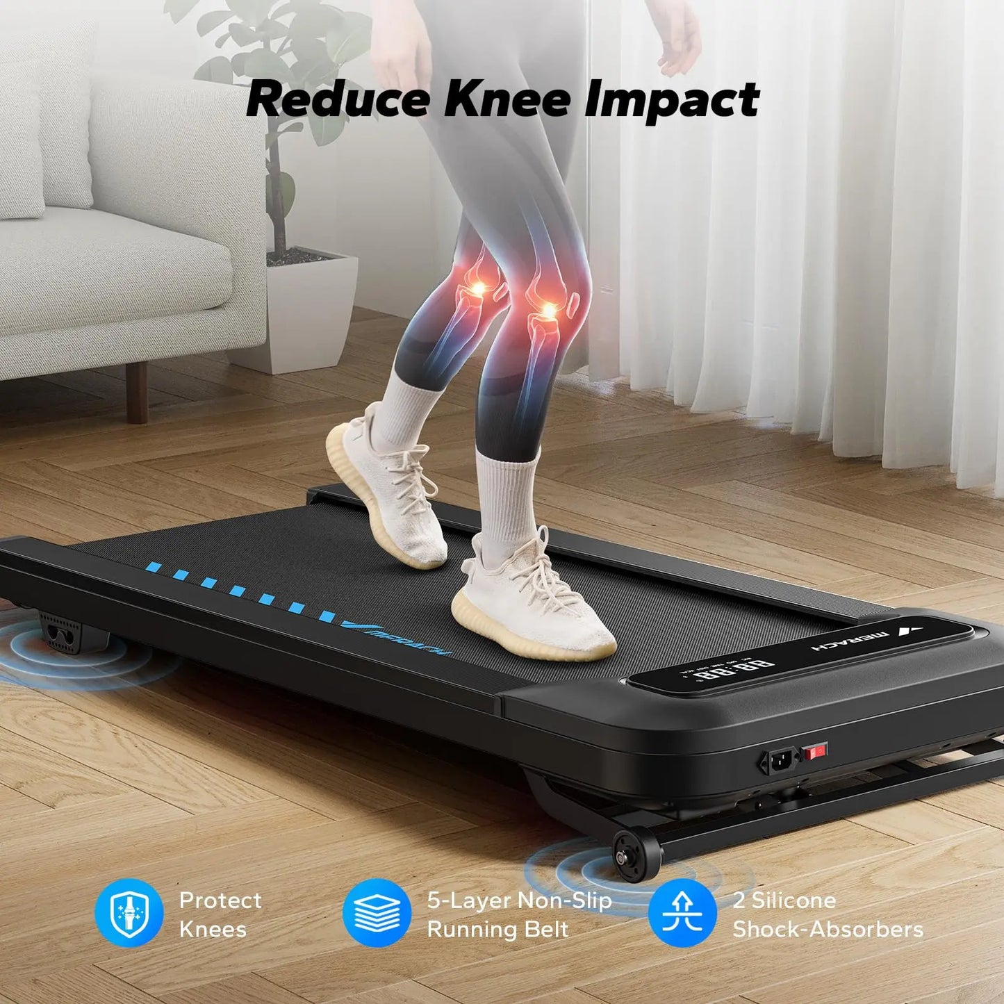 MERACH Under Desk Walking Pad Treadmill With Magnetic Remote Control