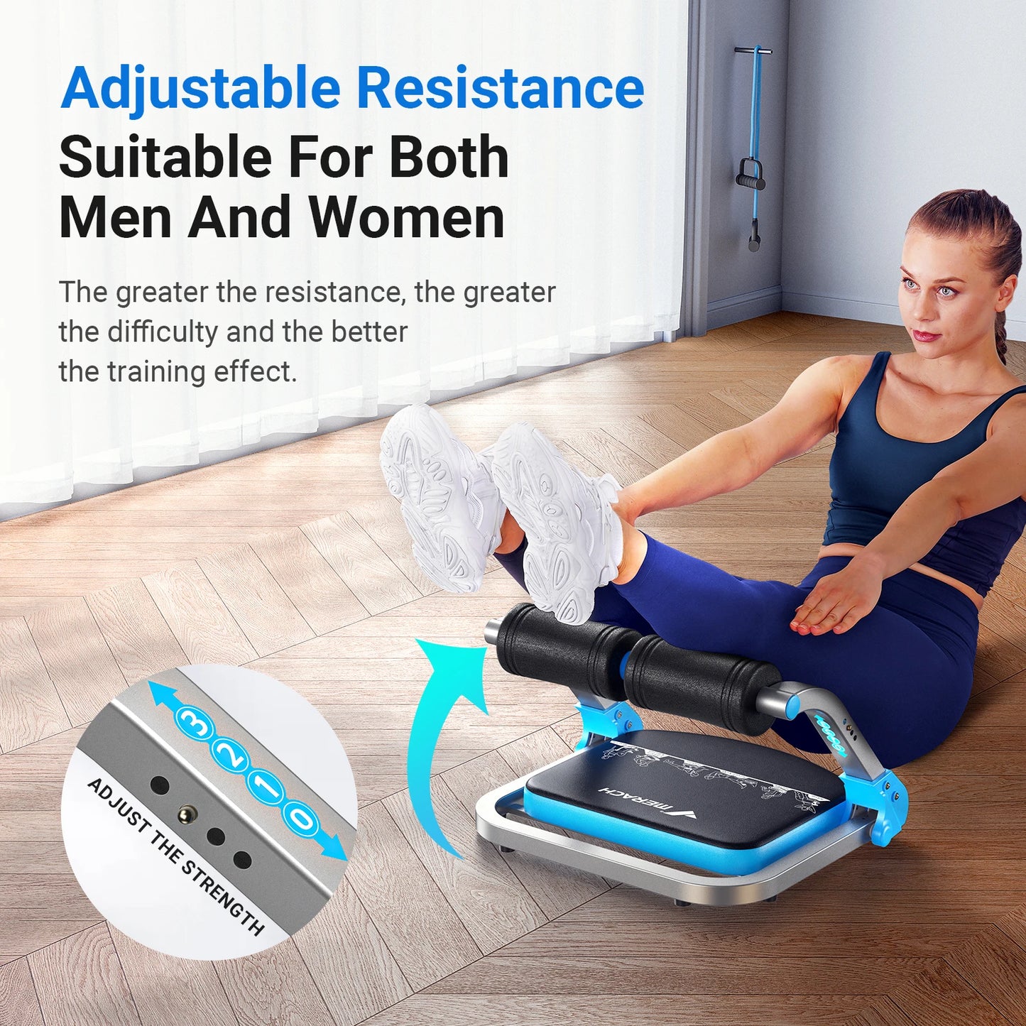 MERACH Ab Machine For Stomach Workout With Adjustable Resistance 330Lbs