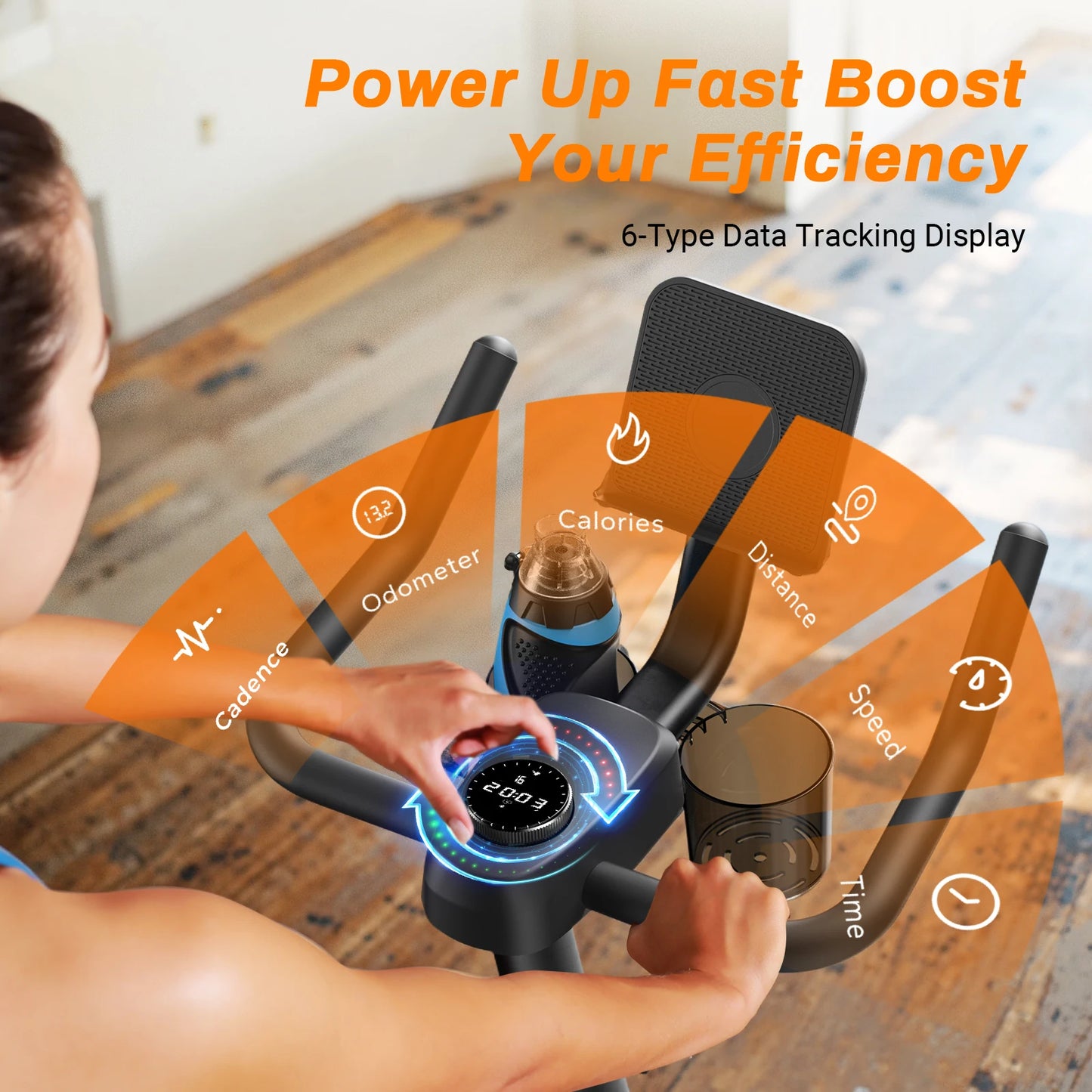 MERACH S26B1 Exercise Bike Low Noise Indoor Cycling Tablet Mount