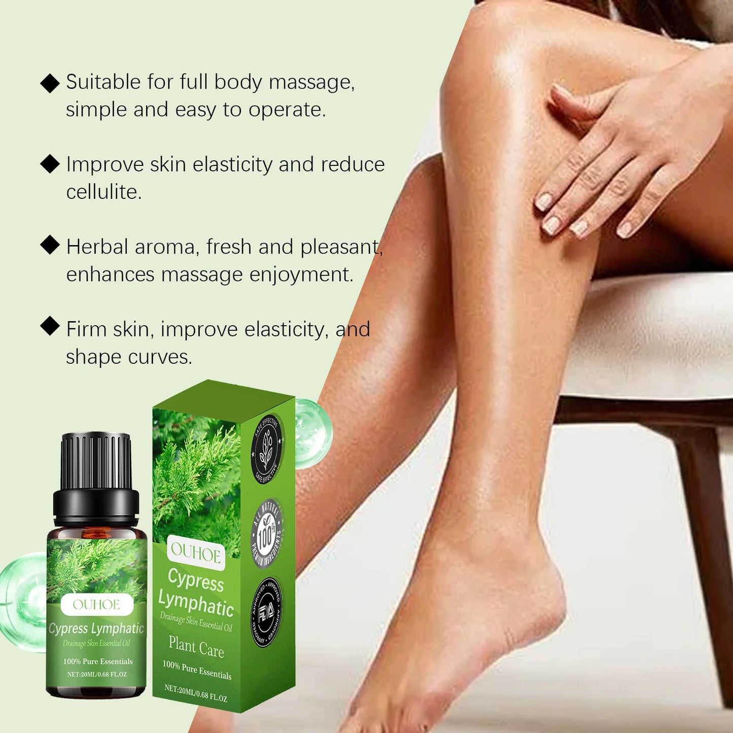 Ouhoe Lymphatic Drainage Oil For Firming Skin And Slimming