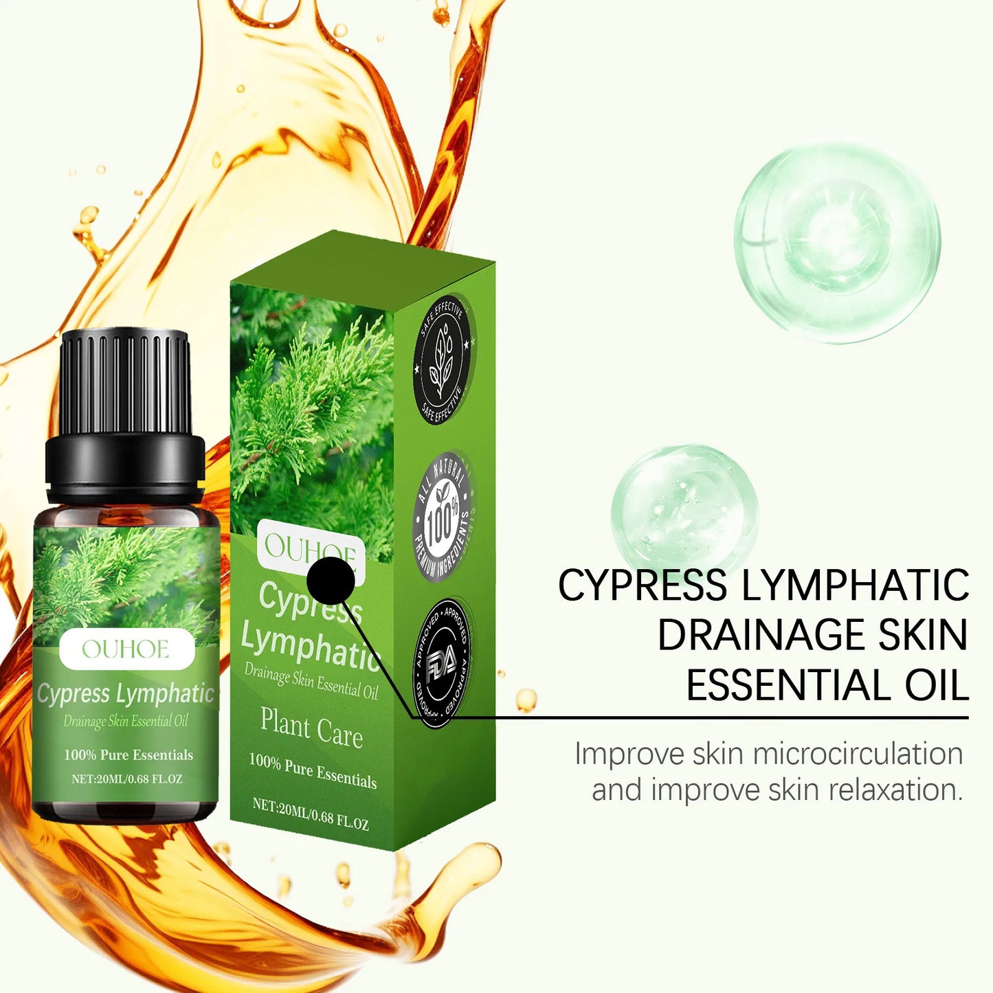 Ouhoe Lymphatic Drainage Oil For Firming Skin And Slimming