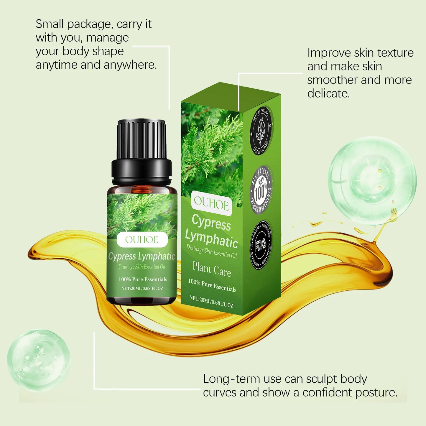 Ouhoe Lymphatic Drainage Oil For Firming Skin And Slimming