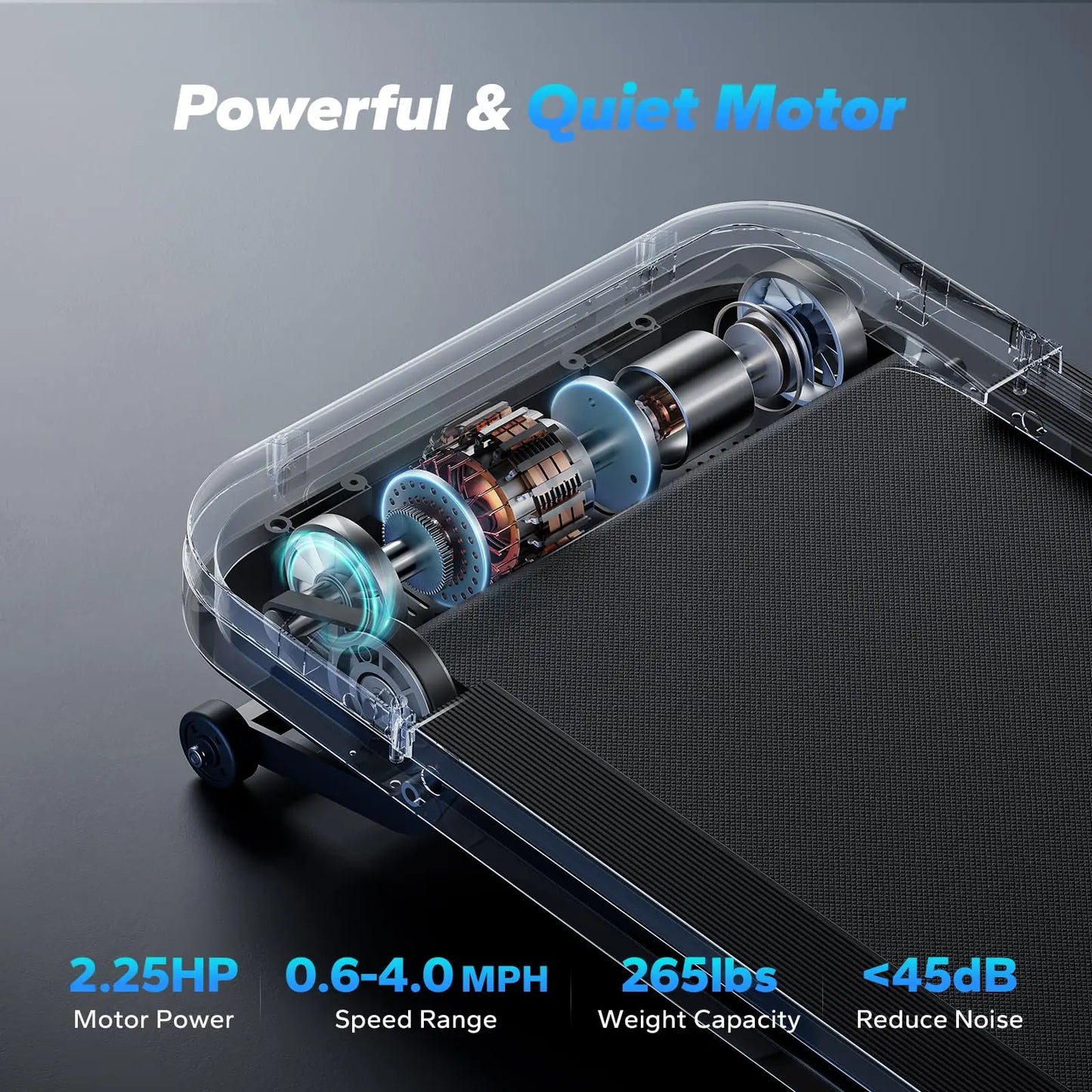 MERACH Under Desk Walking Pad Treadmill With Magnetic Remote Control