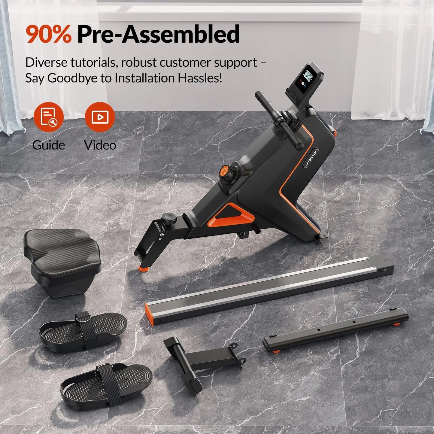 UTRYUP Magnetic Rowing Machine R05 R10 16-Level Quiet Resistance