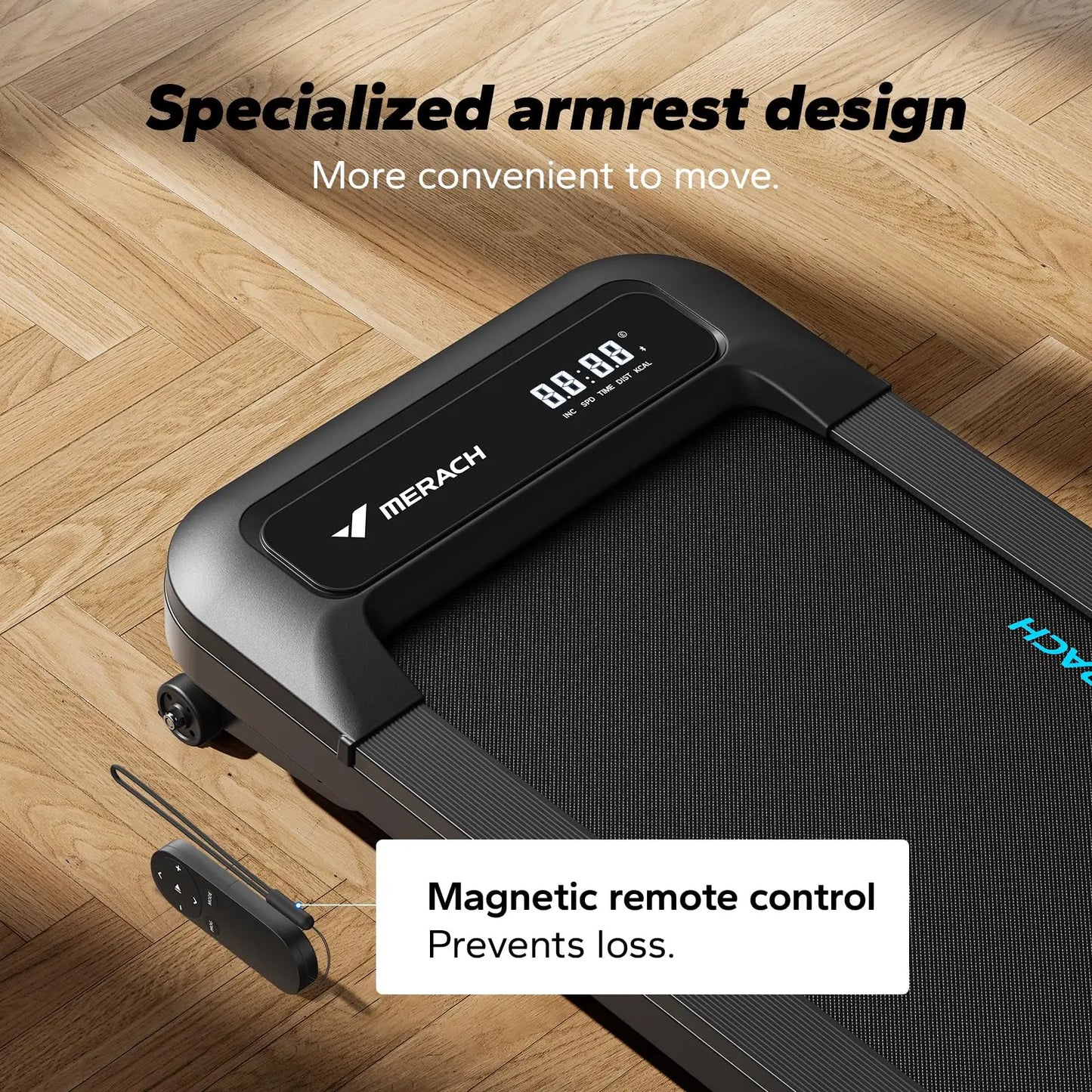 MERACH Under Desk Walking Pad Treadmill With Magnetic Remote Control