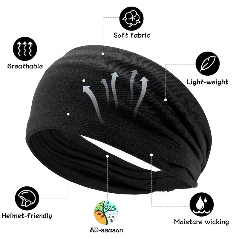 Shaanxi Unisex Sports Headbands Non Slip Moisture Wicking Nylon