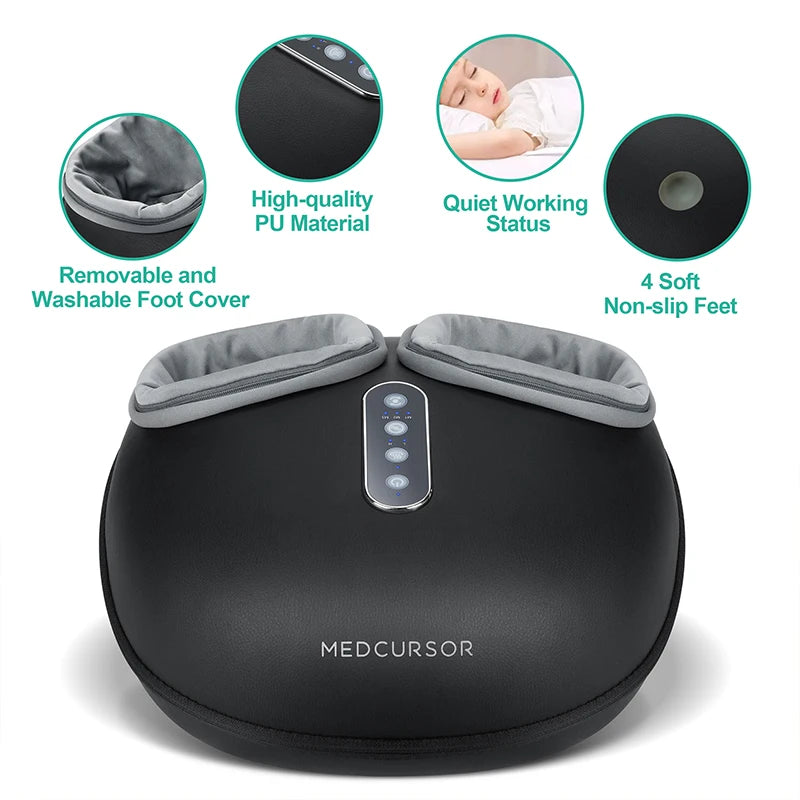 Medcursor Foot Massager With Heating Shiatsu Deep Kneading Therapy Machine
