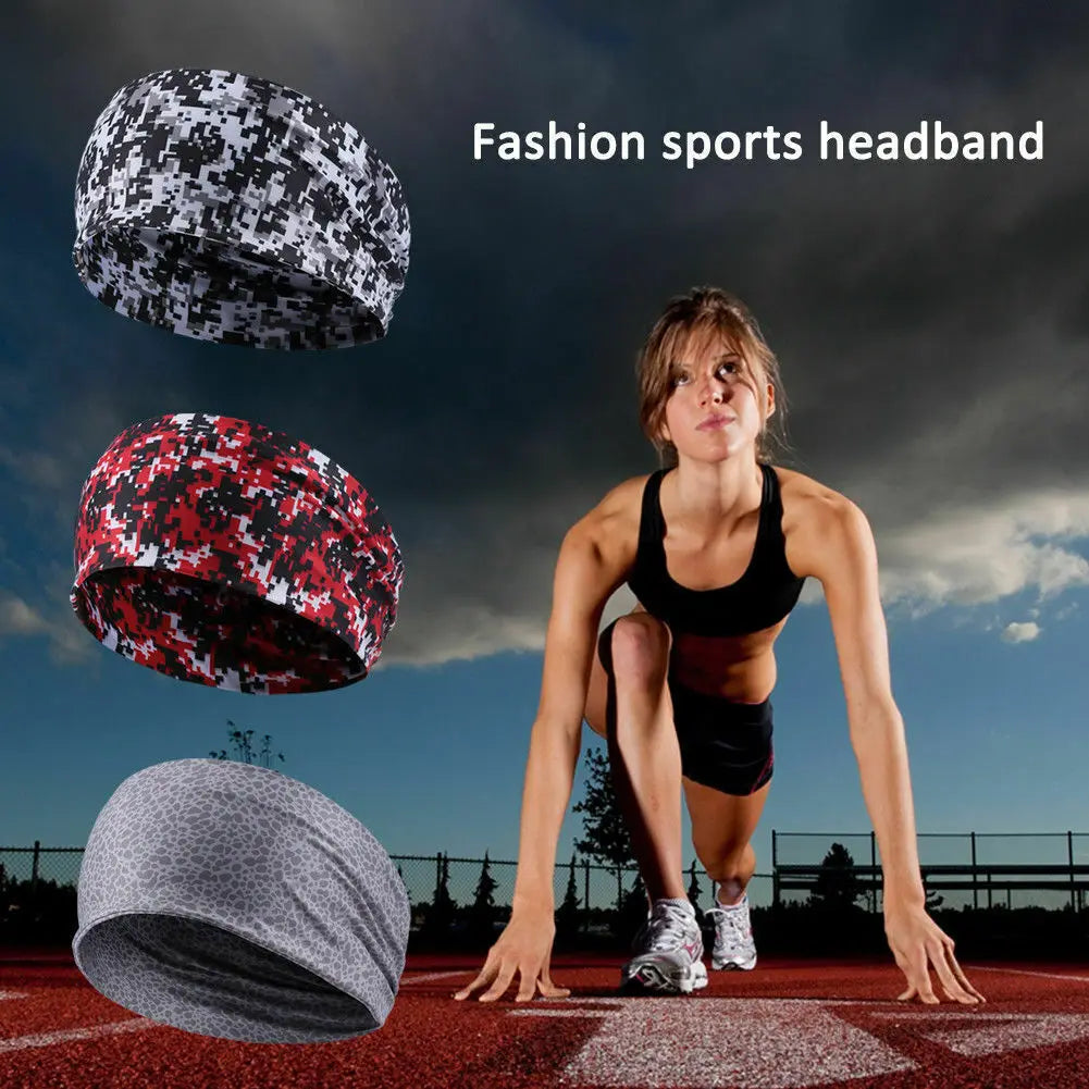 Unisex Wide Non-Slip Elastic Hair Headband for Yoga and Workout