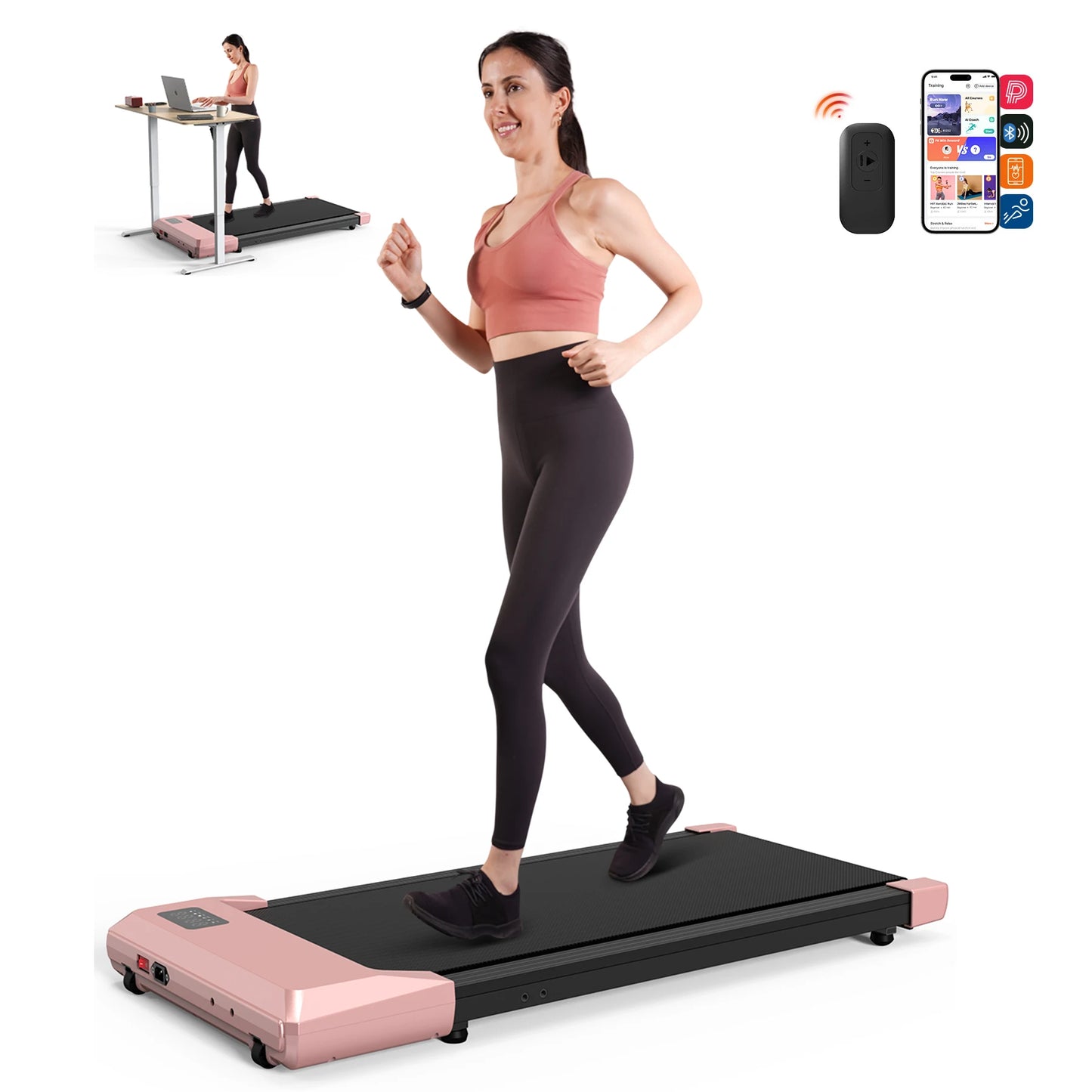 Superun 2in1 Run Walking Desk Treadmill for Home Office