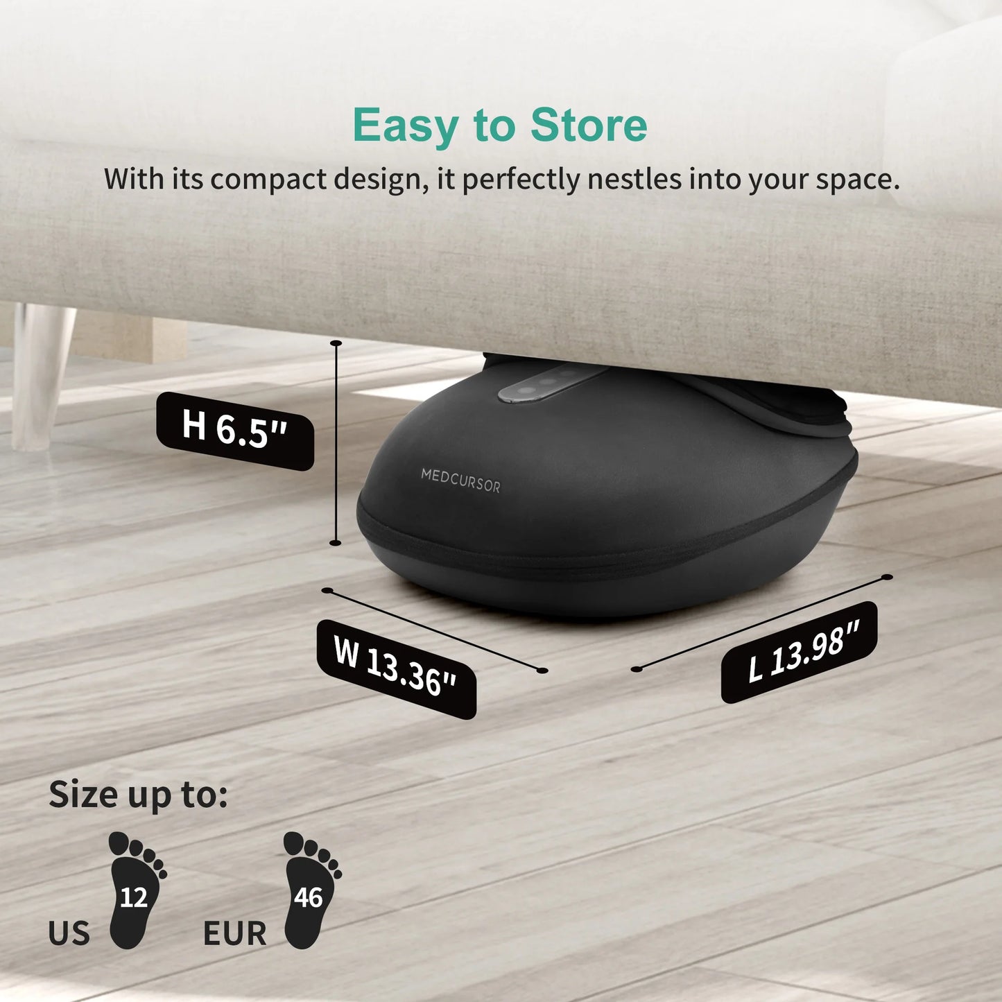 Medcursor Foot Massager With Heating Shiatsu Deep Kneading Therapy Machine