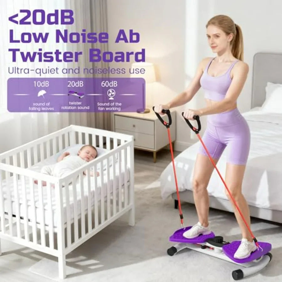 Ab Twister Board With 5 Resistance Bands And 330 Pounds Capacity