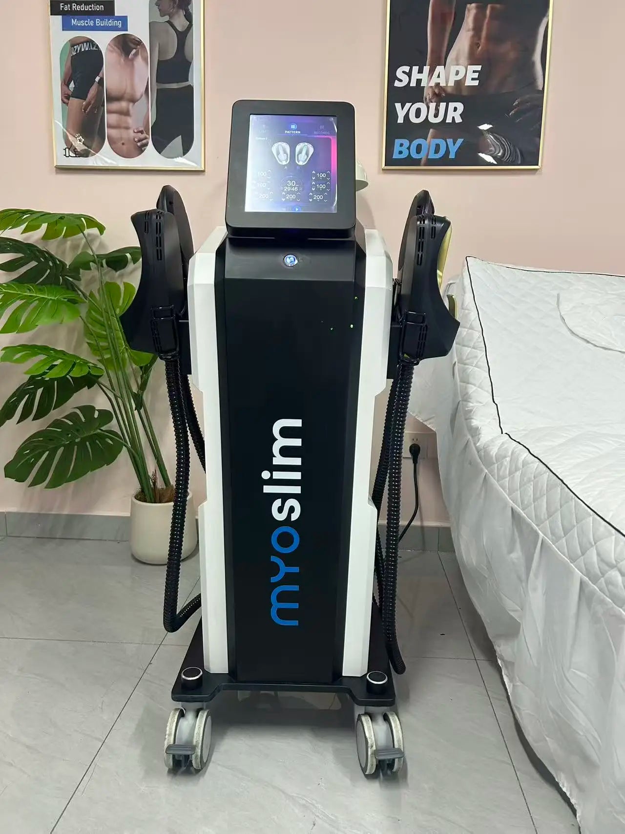 Myoslim 6500W EMS Body Electromagnetic Stimulation Device Hiemt Pro FoldableDisplay