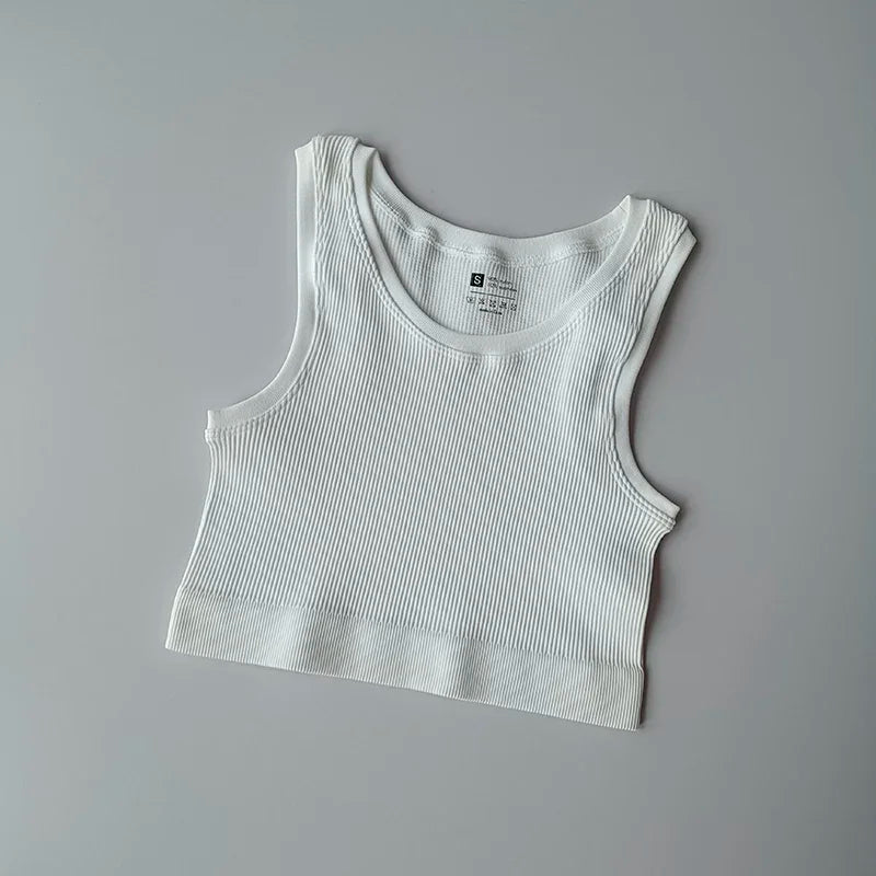 CN Yoga Vest Women Seamless Knit Performance Gym Crop Top