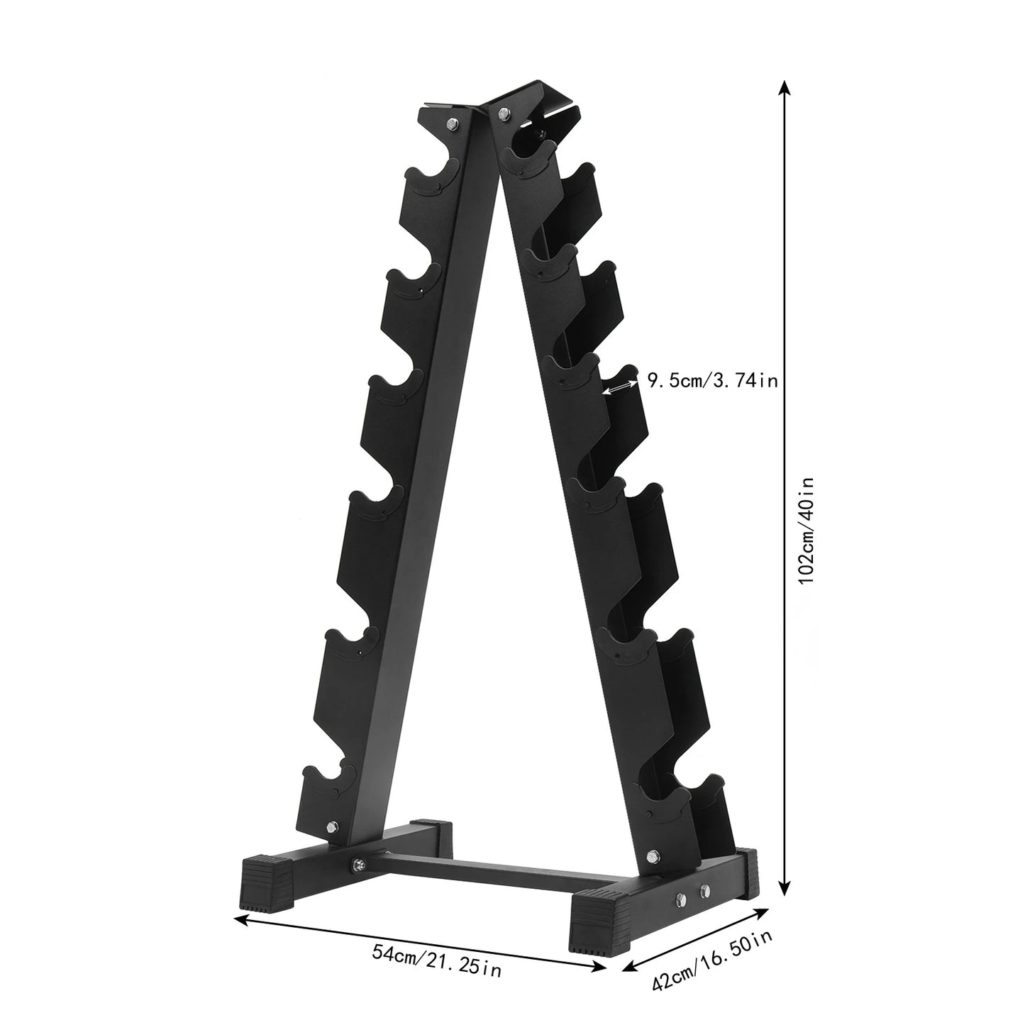 Six Tier Dumbbell Rack Stand With 660lbs Weight Capacity