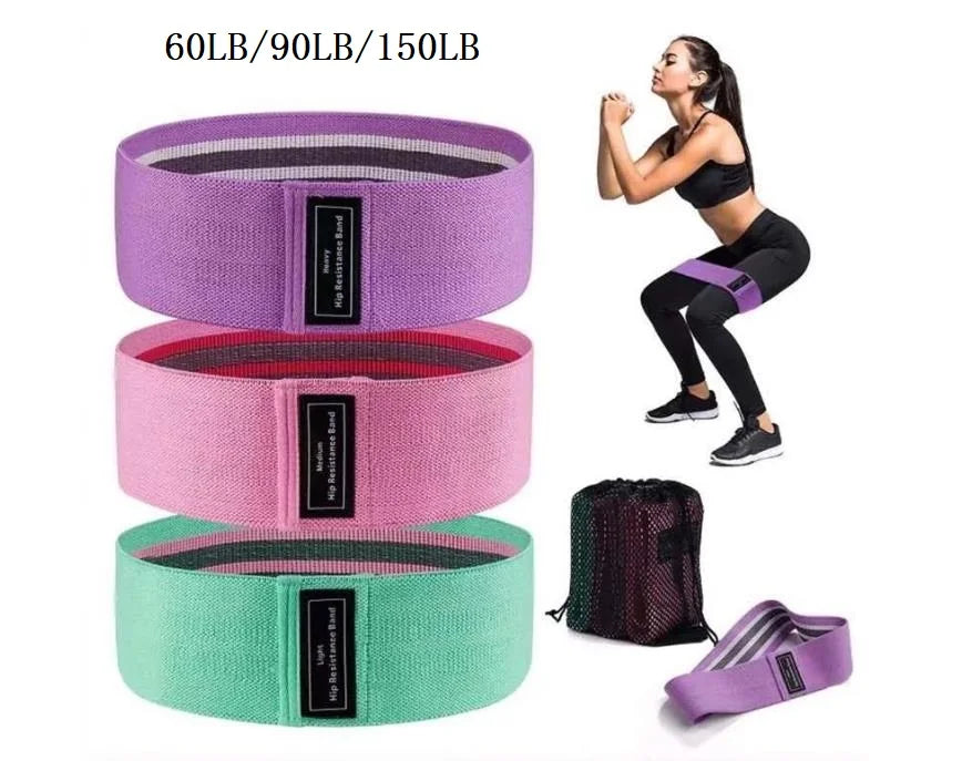 Extra Wide Knitted Hip Exercise Band Set For Glutes