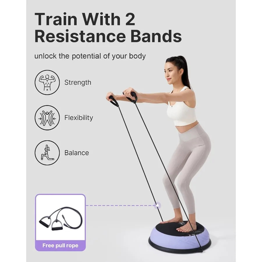 SHXI Balance Ball Trainer Durable Half Yoga Ball For Workouts