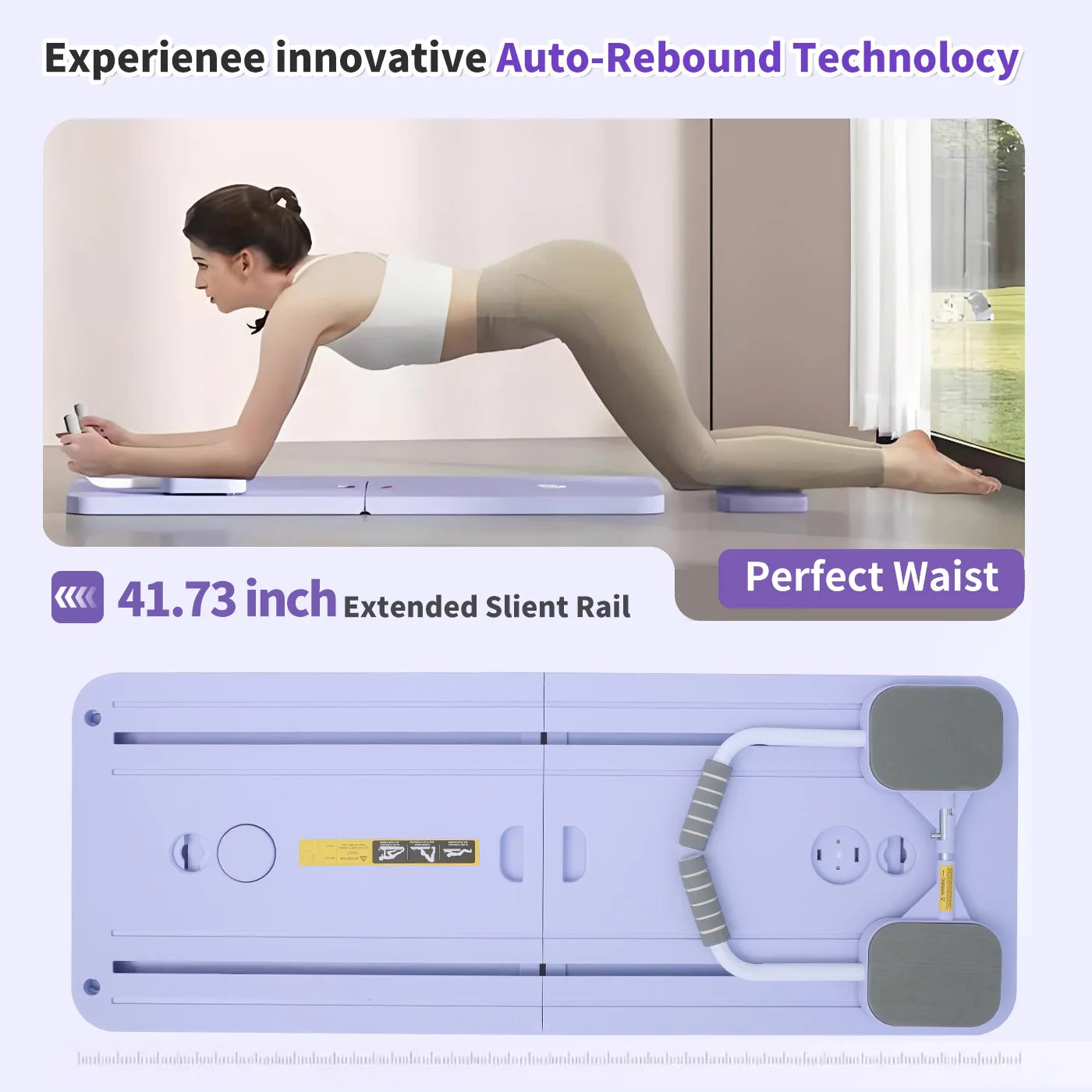 Pilates Ab Core Board Trainer Foldable Multifunctional Abdominal Board For Full Body Strength Training Equipment