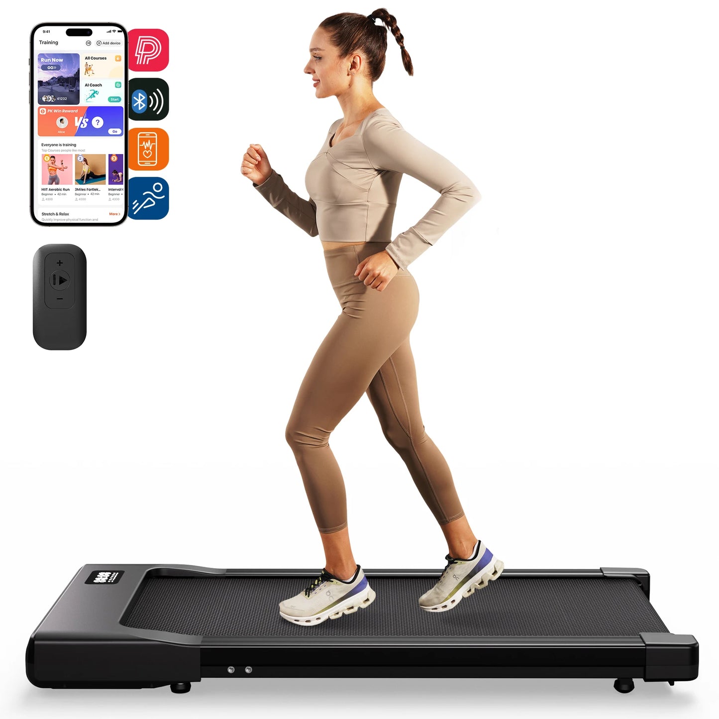 Superun Walking Pad Under Desk Treadmill 2 In 1 With Remote
