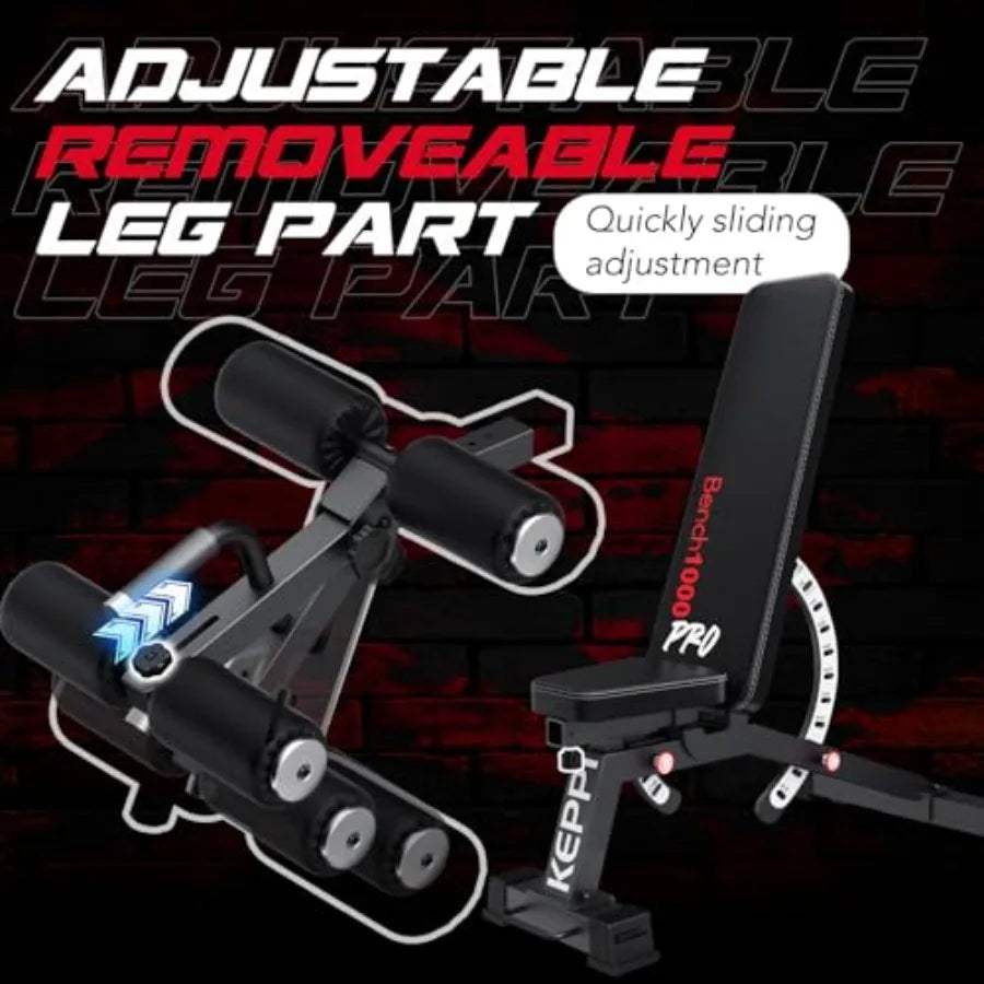 Bench1000 Pro Adjustable Weight Bench For Home Gym Strength Training