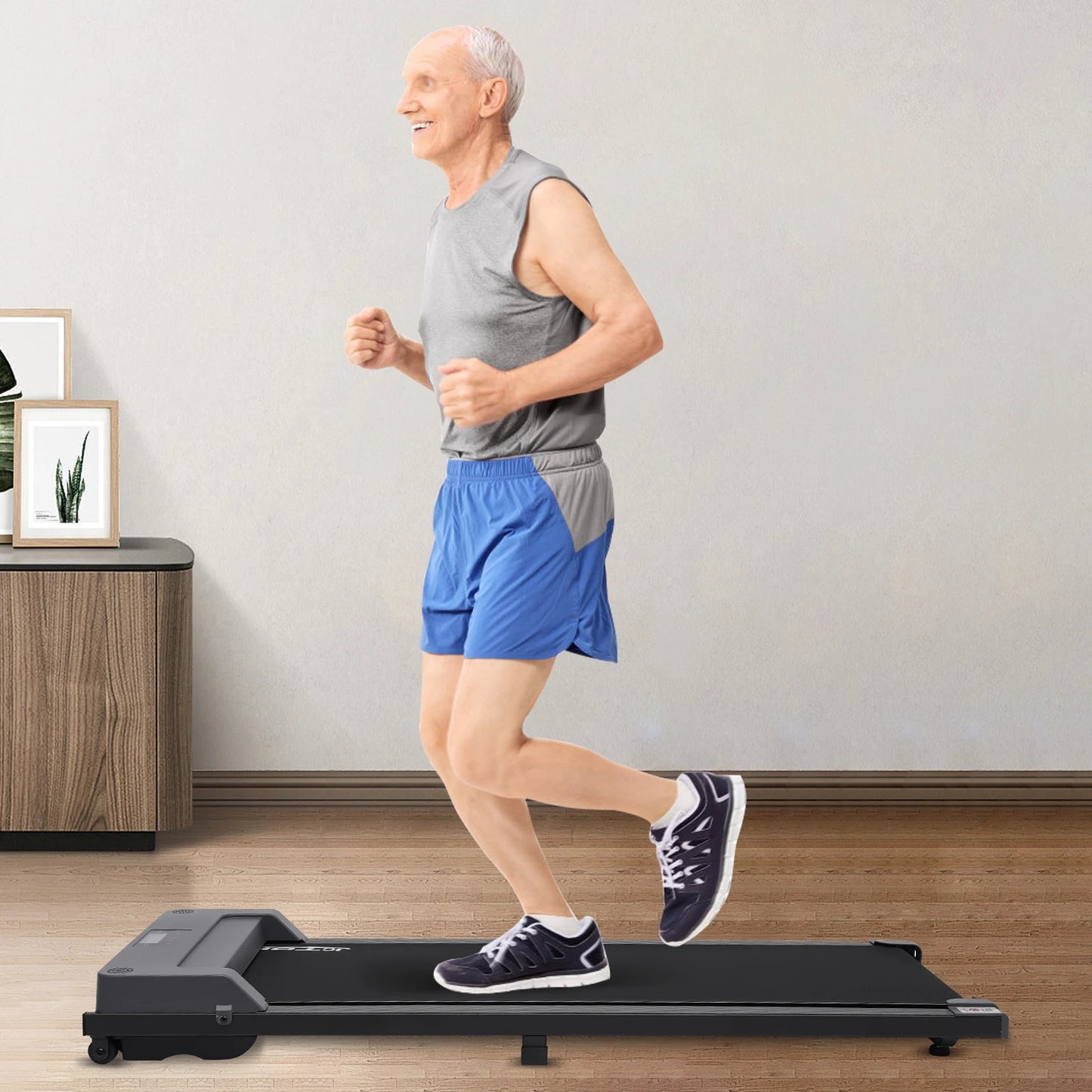 Under Desk Treadmill 1.0 HP LED Display For Home Use