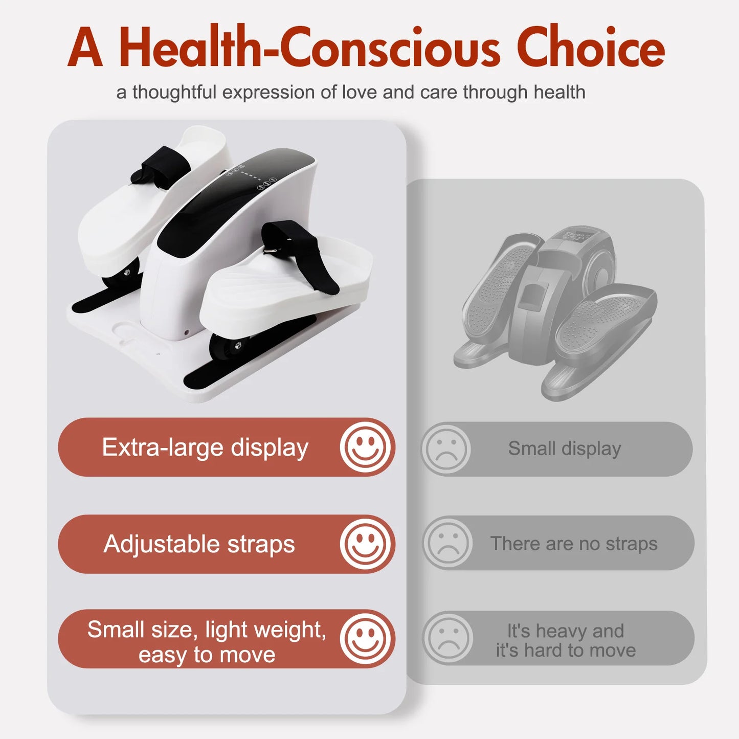 Gamewiu Electric Elliptical Under Desk Trainer Portable PedalExerciser With Remote