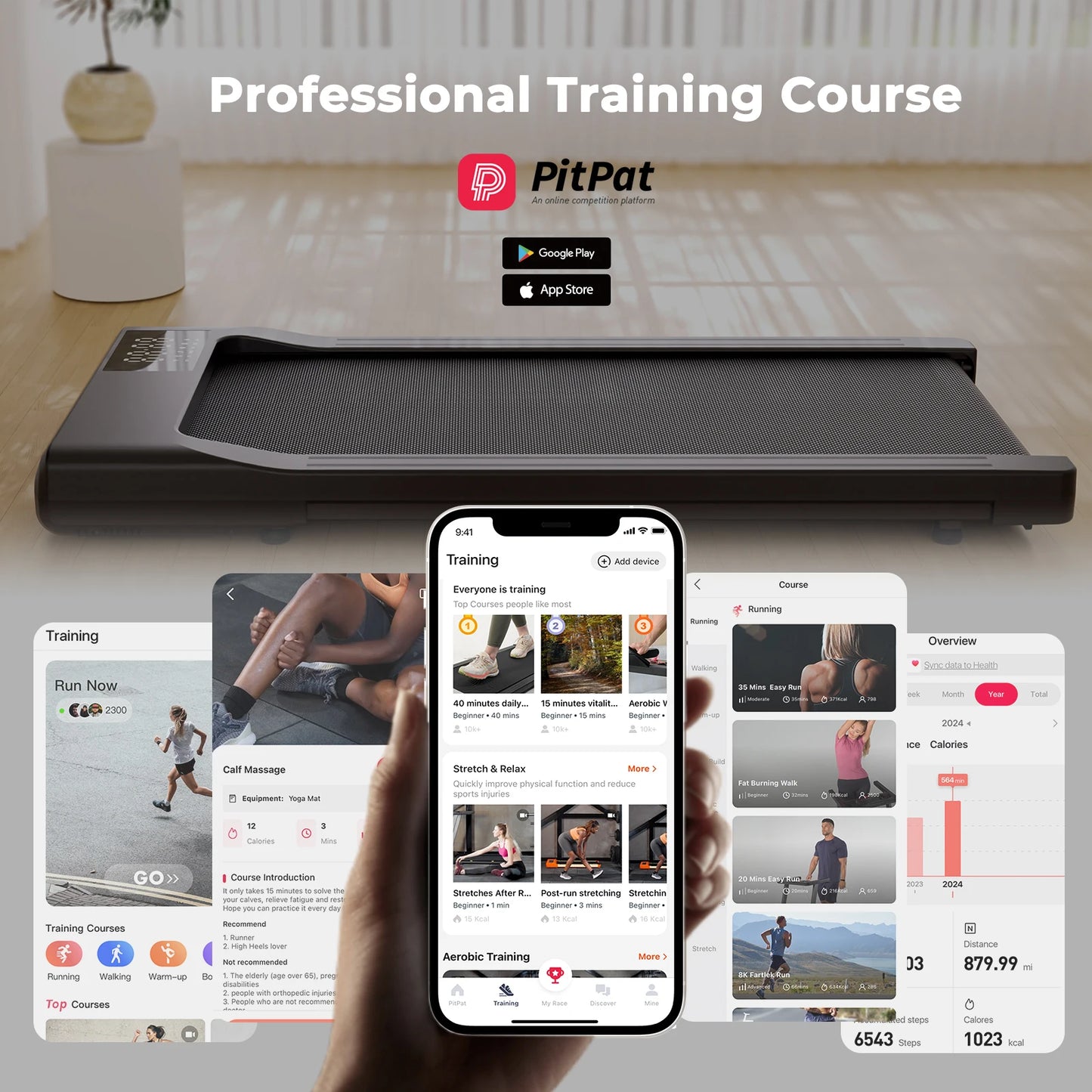 Driving 2in1 Home Office Treadmill With LCD Display Adjustable Speed