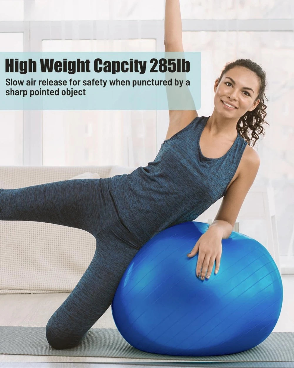 Explosion Proof Anti Slip Yoga Ball For Core Stability