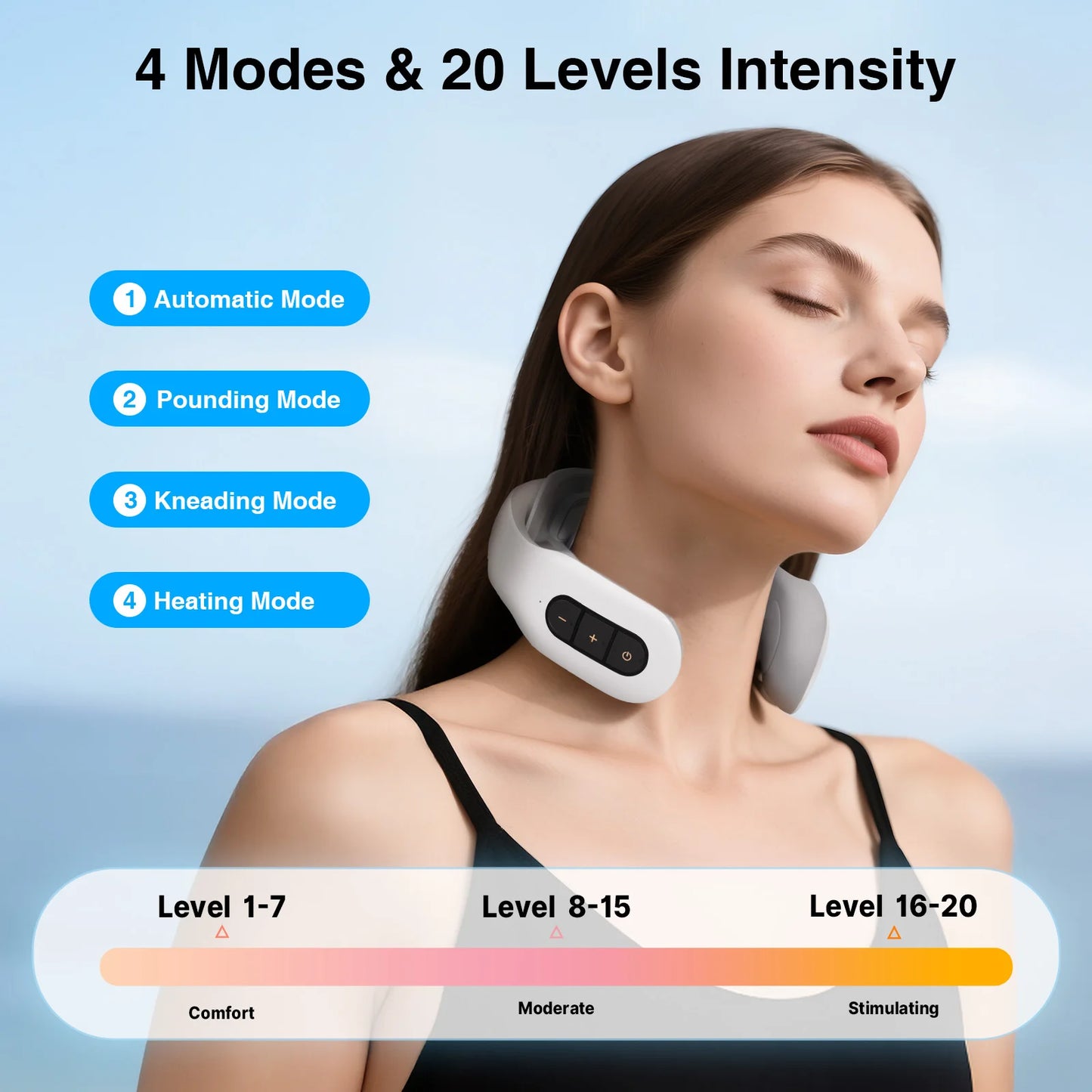 Electronic Neck Massager Deep Cervical Massage for Posture Support Portable