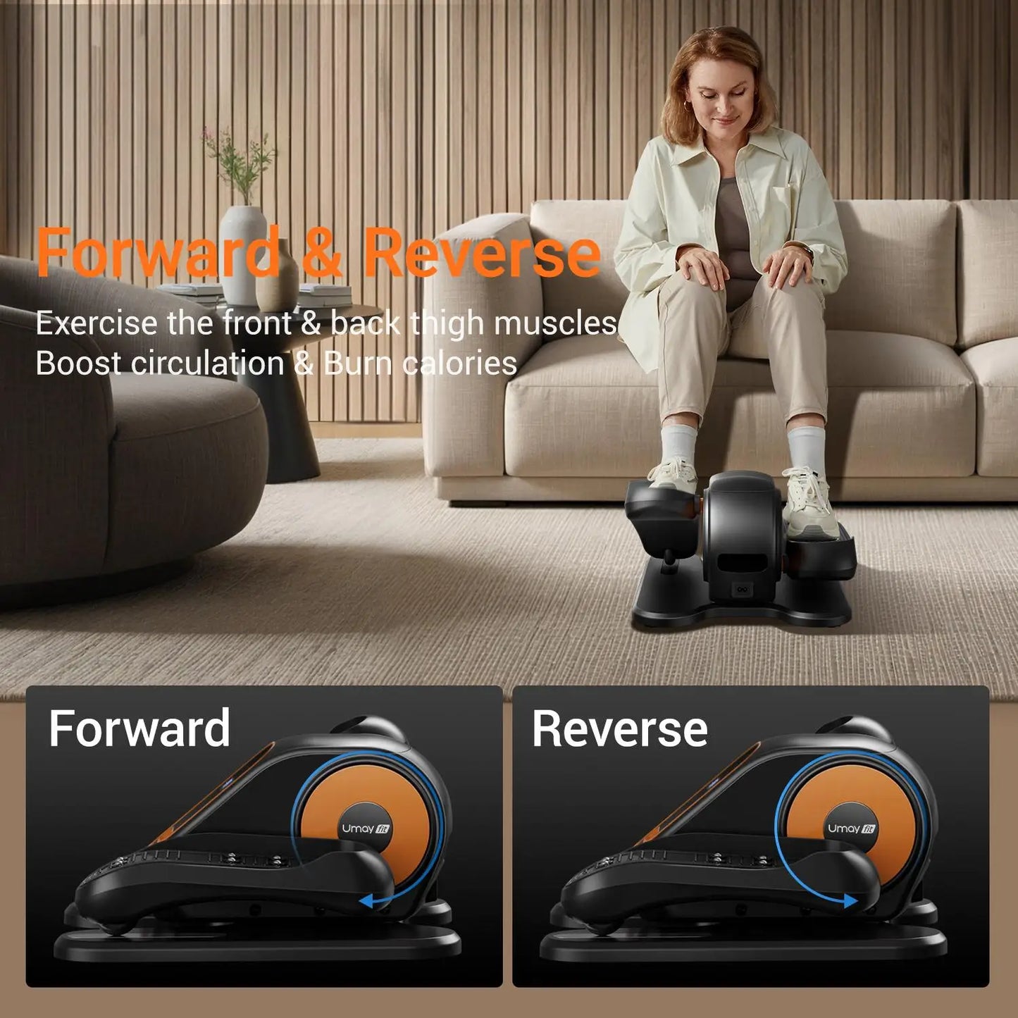 Cursor Fitness UMAY Desk Elliptical Under Desk Exercise Machine