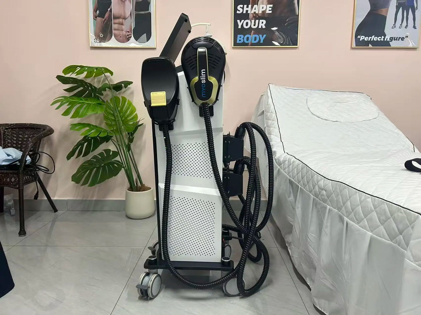 Myoslim 6500W EMS Body Electromagnetic Stimulation Device Hiemt Pro FoldableDisplay