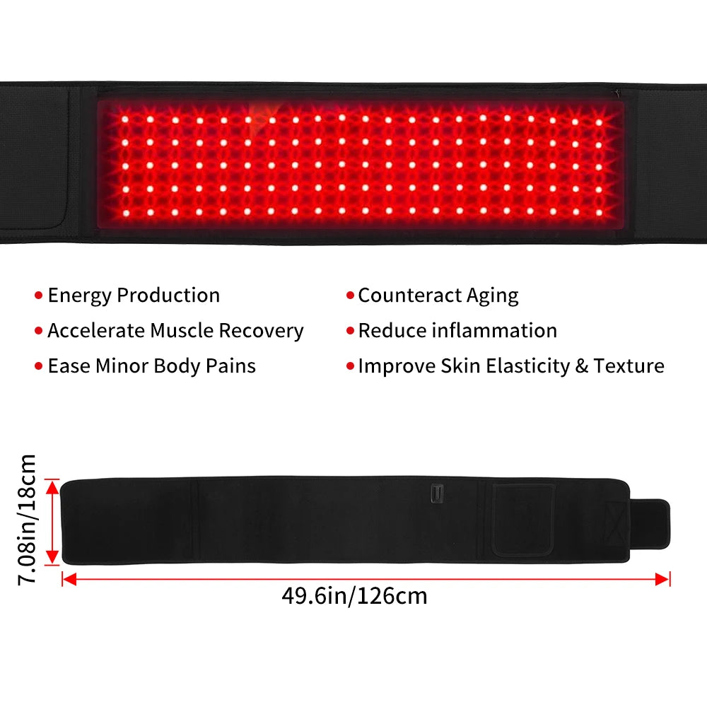 Electronic Red Light Therapy Belt 660nm 850nm Near Infrared Light