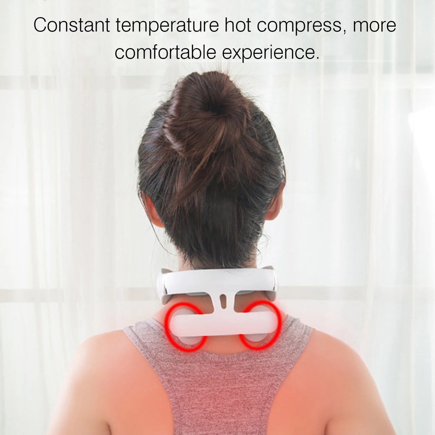Electronic Cervical Neck Massager With 4 Head Heating