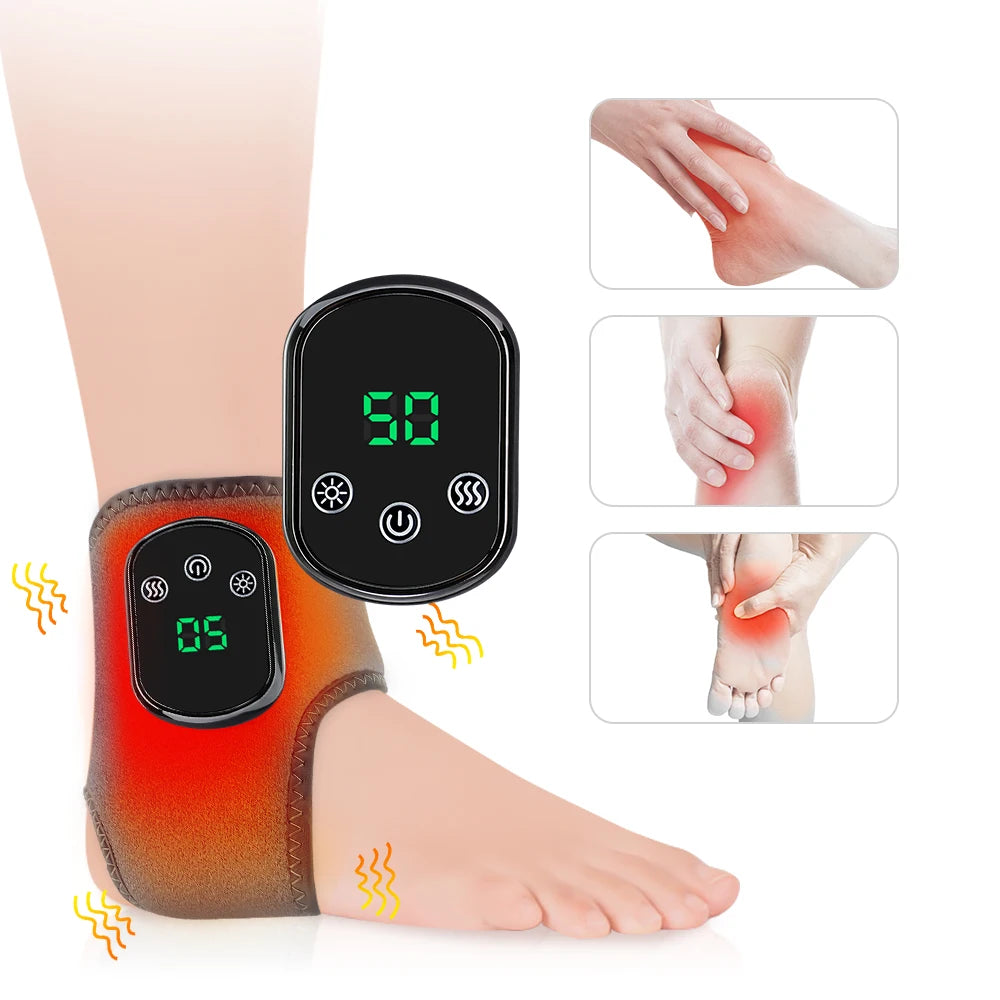 PASTSKY Electric Foot Massager With Heated Vibration Ankle Brace