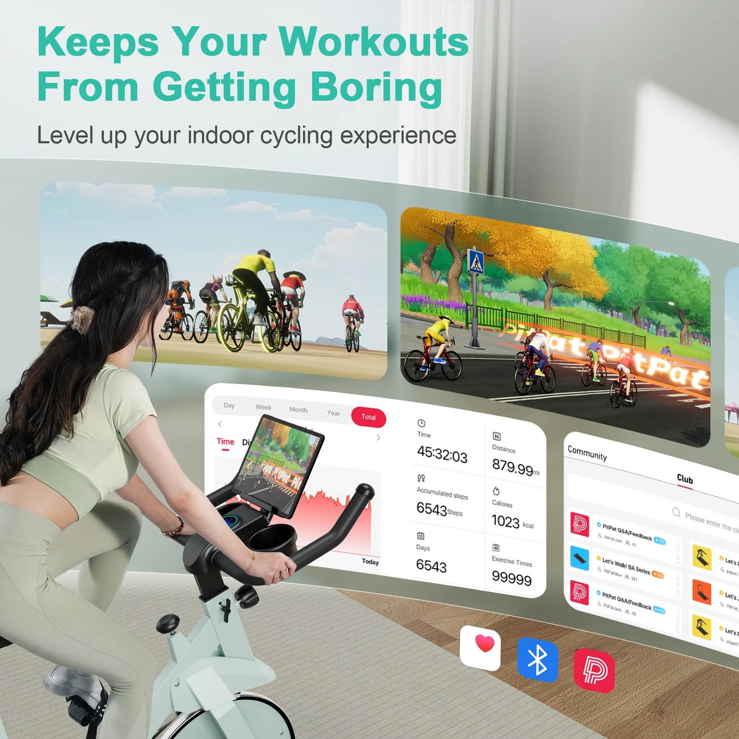 Superun 32-Level Magnetic Resistance Exercise Bike For Home Use