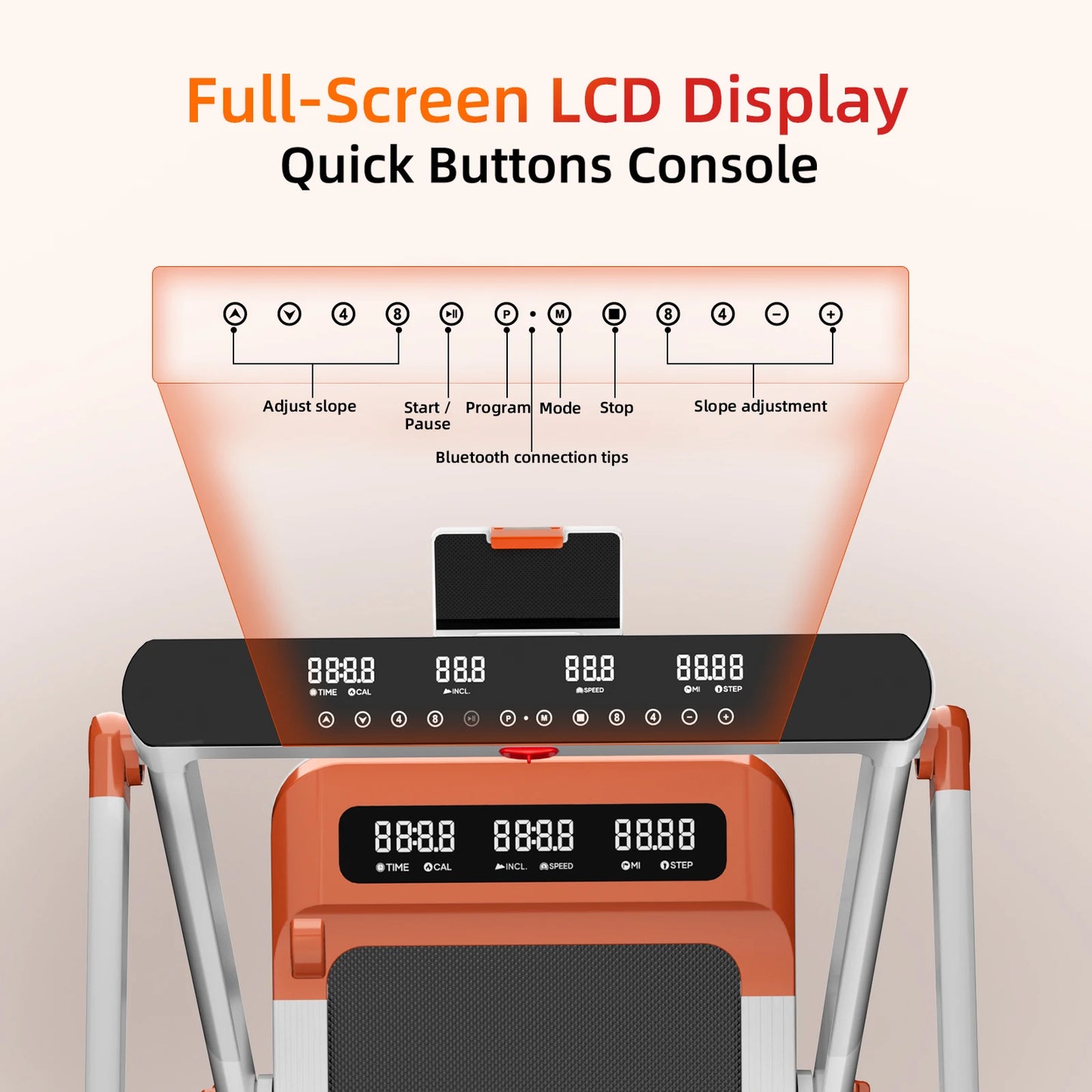 Superun Treadmill For Home 3HP Incline Heart Rate Smart App