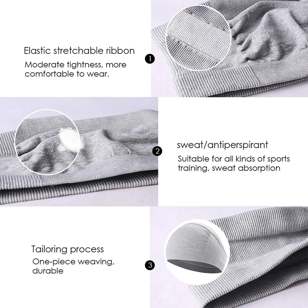 Unisex Sports Headband Wide Hair Wrap For Yoga Gym Running Sweatband