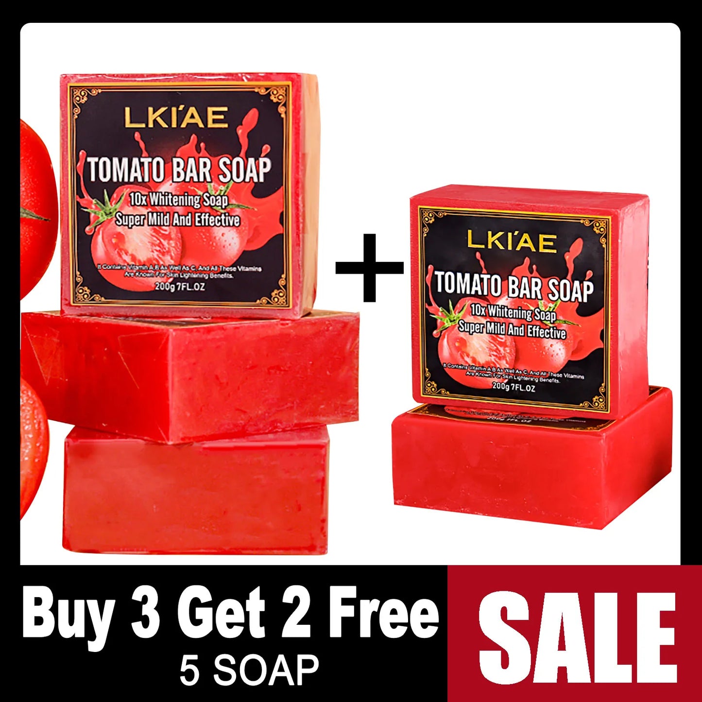 AILKE Tomato Soap Bar Organic Whitening For Face And Body