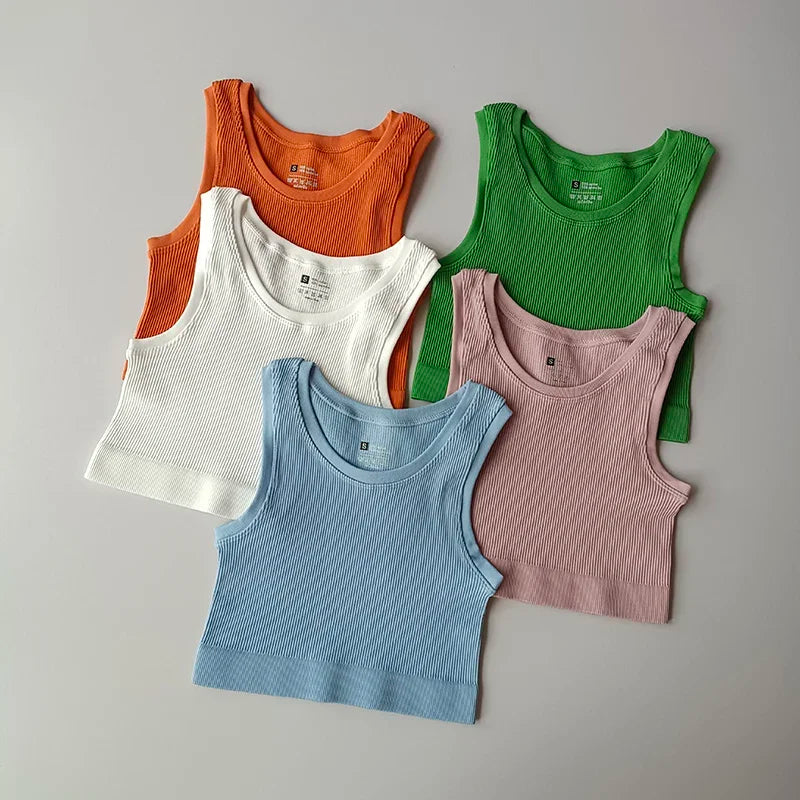 CN Yoga Vest Women Seamless Knit Performance Gym Crop Top