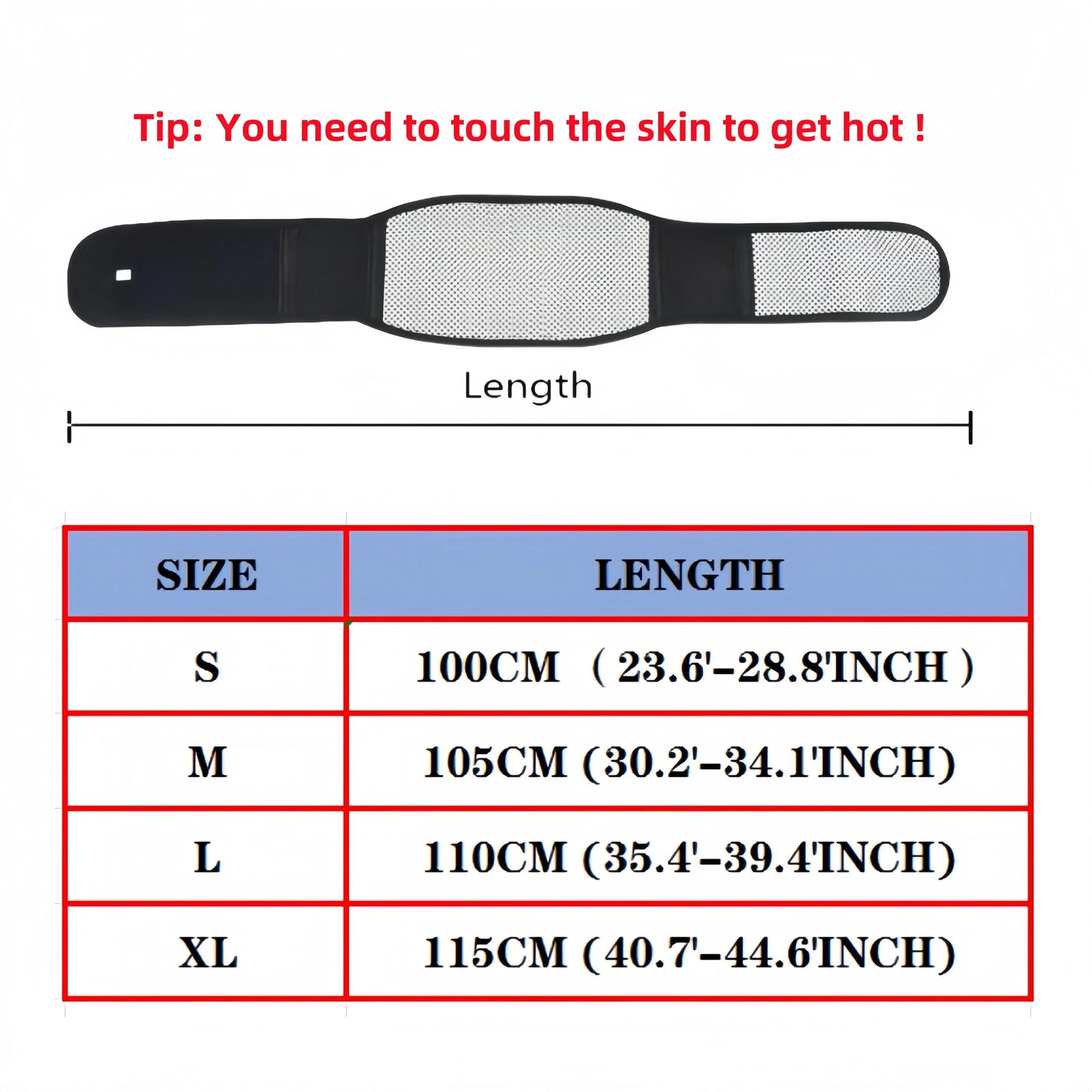 Adjustable Tourmaline Self Heating Magnetic Therapeutic Back Support Belt LumbarSpine