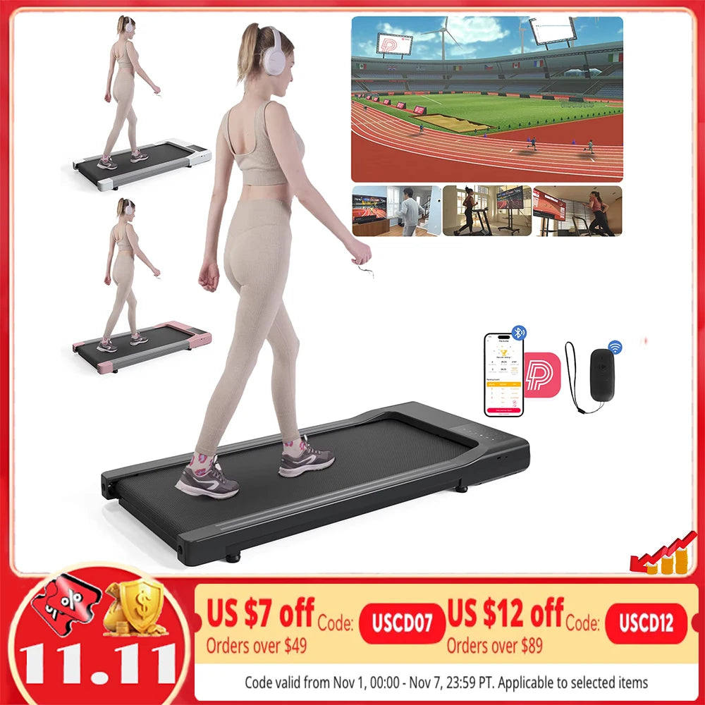 Driving 2in1 Home Office Treadmill With LCD Display Adjustable Speed