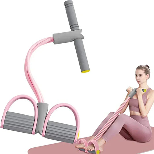 4-Tube Resistance Bands With Pedal Puller For Full Body Workouts